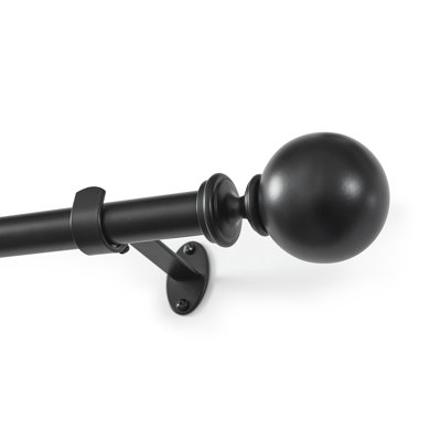 Darion Ball Finial Single Curtain Rod