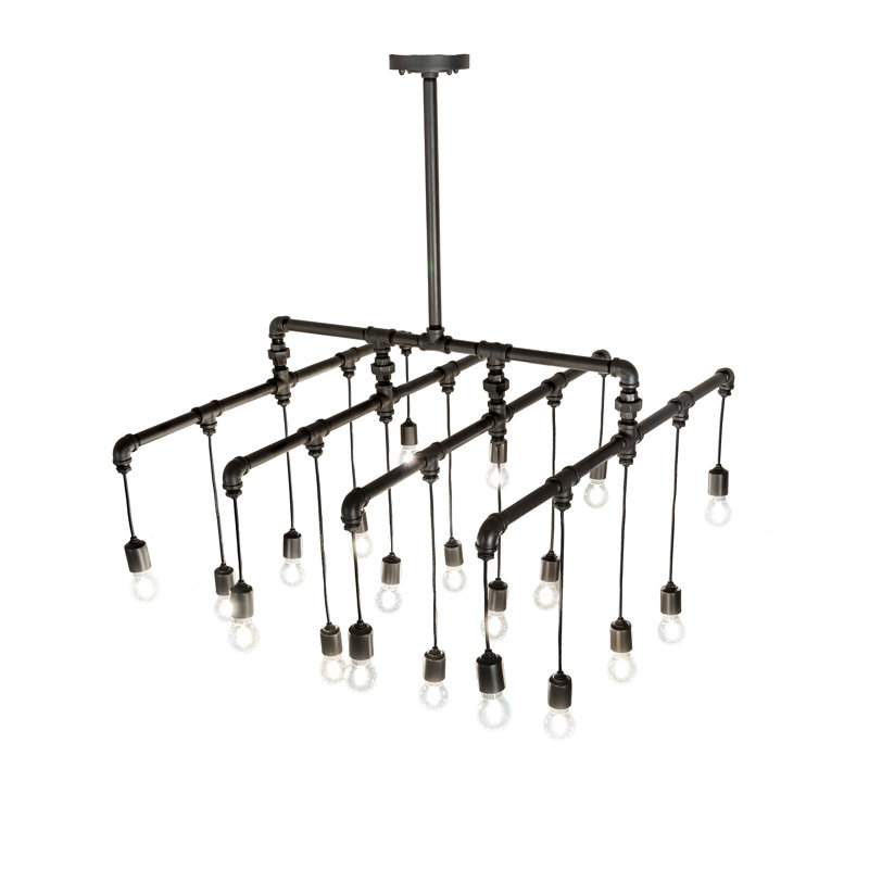Luminaire suspendu moderne à 20 ampoules