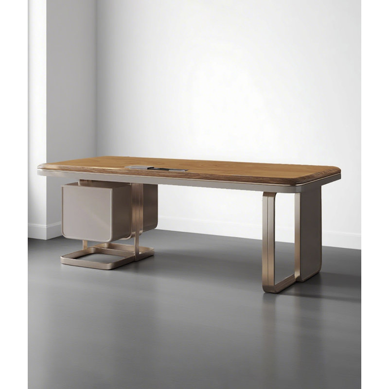 Bureau de luxe en bois massif clair, H 29,53 po x l 55,12 po x P 27,56 po