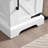 Farmhouse end table Nightstand Rectangular Farmhouse End Table with Barn Door and Adjustable Storage Shelf, Rustic Sofa Side Table for Living Room, Bedroom, White-158192789