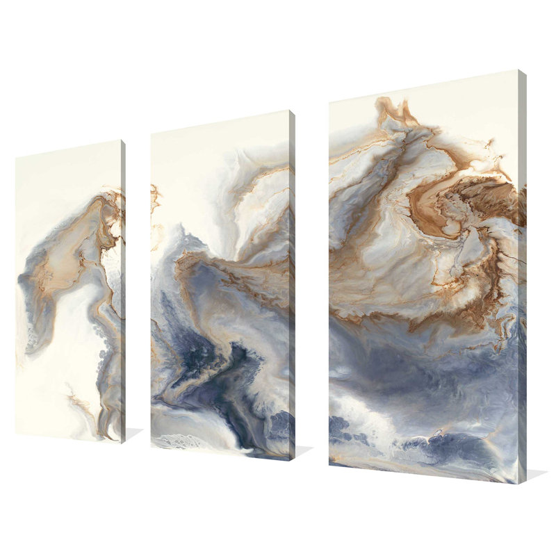 "Approche", ensemble de 3 impressions sur toile
