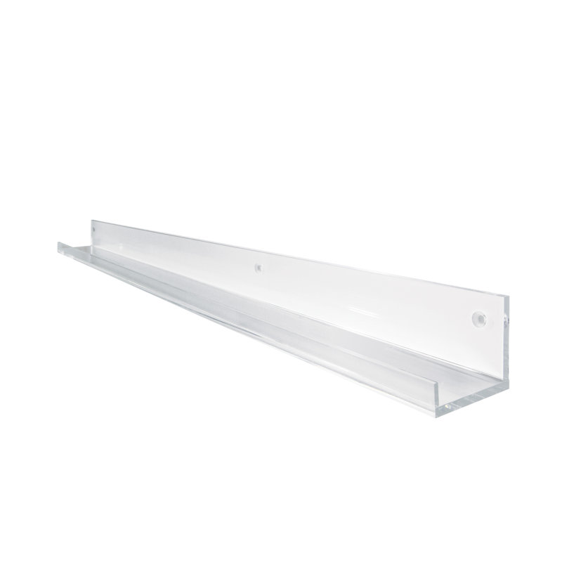 Arzell Plastic / Acrylic Picture Ledge Wall Shelf, 5cm H x 100cm W x 8cm D
