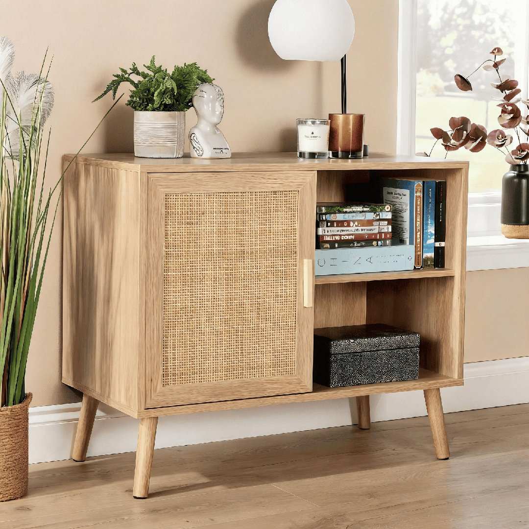 Anelise 80cm Rattan Door Sideboard Cabinet