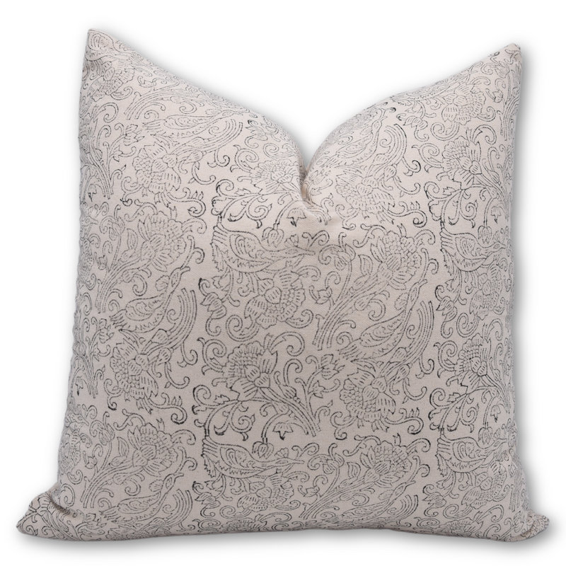 Lumbar Indoor/Outdoor Pillow Cover, 14"H x 36"W, Green Floral 2, Rectangular