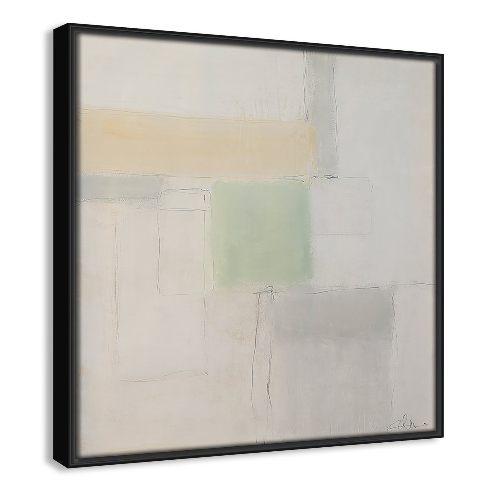 Veasey "Powder Room Whispers-I" Print, 13.5" H x 13.5" W x 2" D, Black Framed