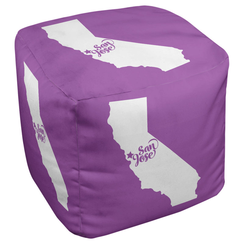 Repose-pieds cube en californie san jose, Violet
