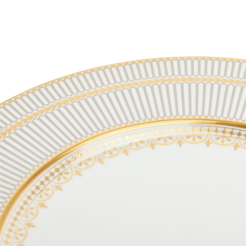 Wedgwood Anthemion Gray Plate 10.7In