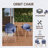 Modern Grey Blue Dining Chairs with Solid Oak Legs – Set of 4, PP Seat-868871489
