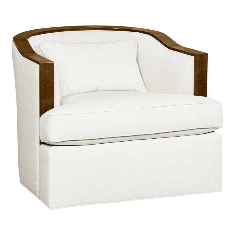 Fauteuil d'appoint pivotant Thom Filicia, Kennelly neige, La Havane