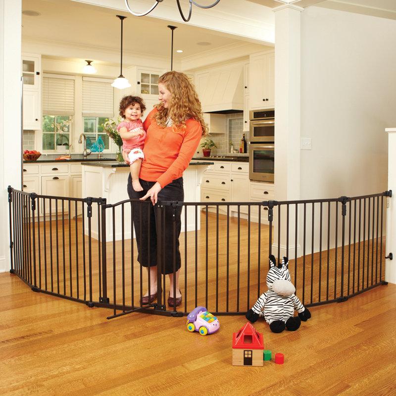 Bronze Metal 6-Panel Adjustable Safety Gate