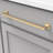 Studio Collection Handle Pull - 12" Center to Center Cabinet Pull Brushed Golden Brass - Transitional Hardware for Drawers & Cabinets-86926370-112308079