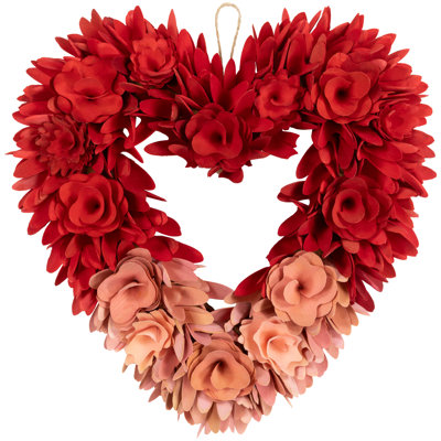 Faux Rose Wood 15'' Wreath