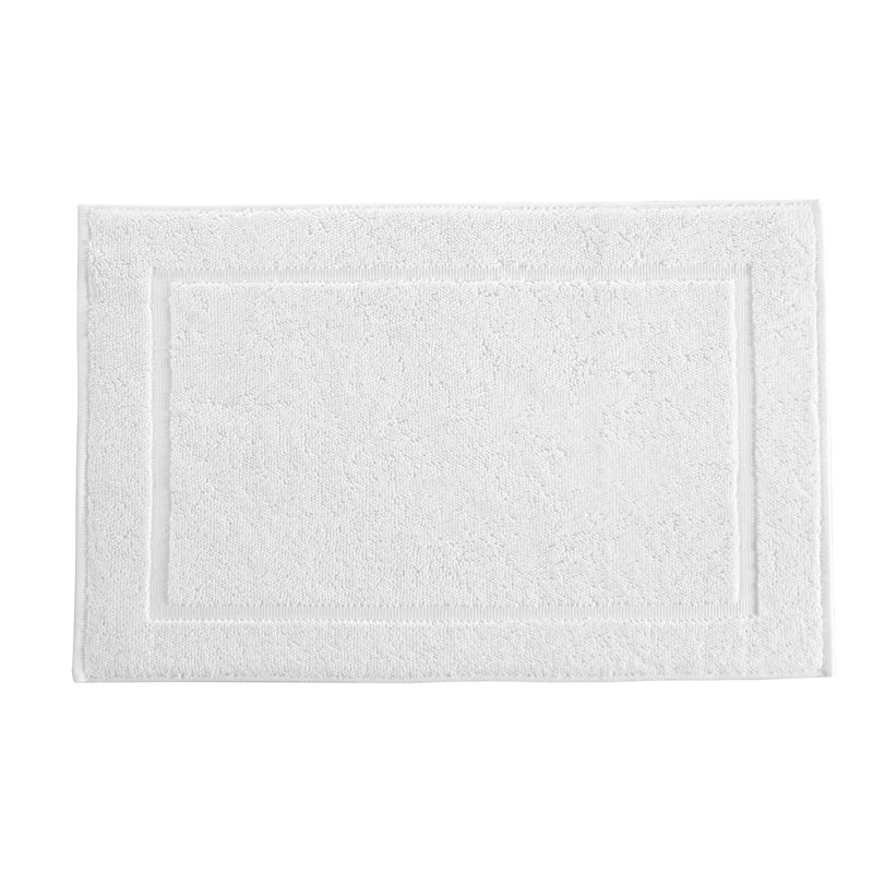 Lerins Solid Color Bath Mat Floor Towel, White