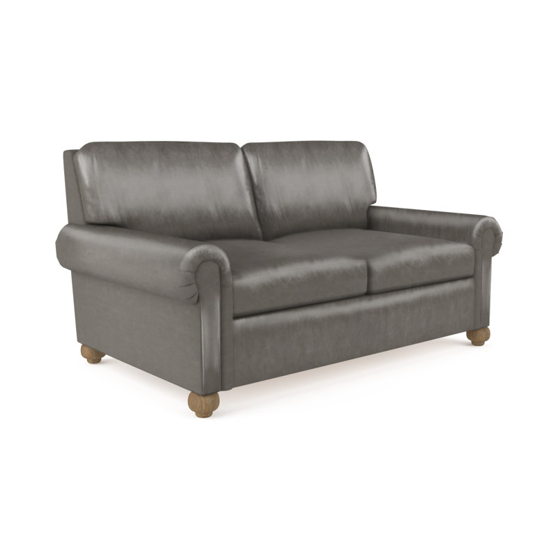 Leroy Loveseat, 36" H x 60" W x 43" D, Graphite Velvet 