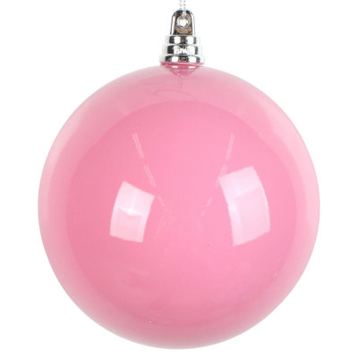 4" High-Gloss Ball Ornament. Includes 6 ornaments per bag.