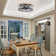 Arenijus 18" Caged Crystal Ceiling Fan with Remote Control and Light Kit Included