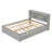 Full Bed With Trundle,Bookcase,Grey