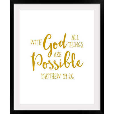 " Matthew 19:26 - Scripture Art "