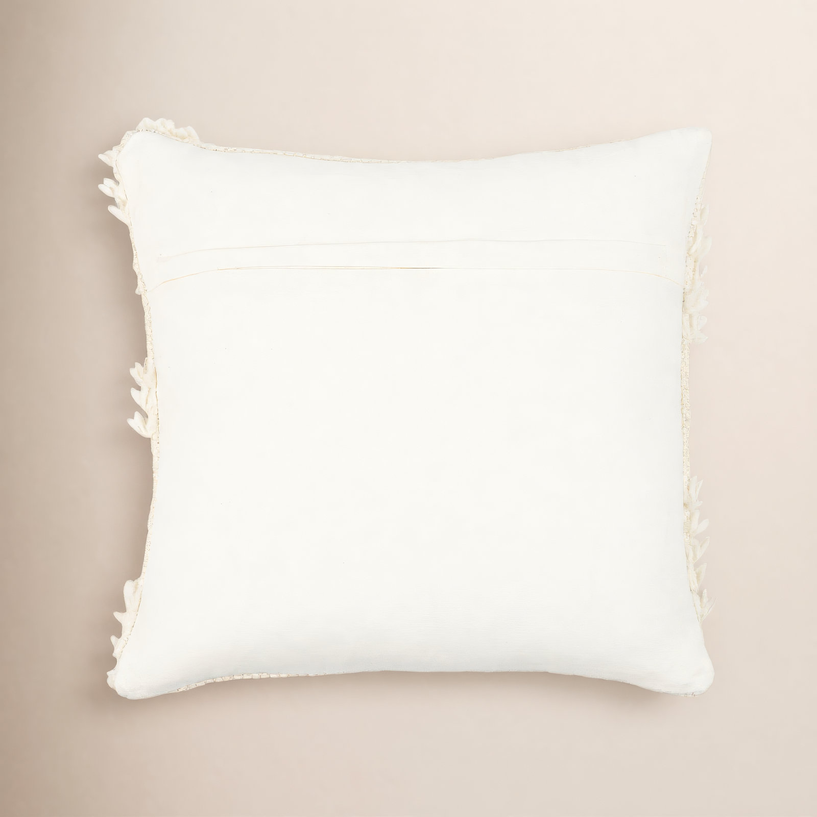 Emberly Ruffled Cotton Throw Pillow, Down, 22" x 22"