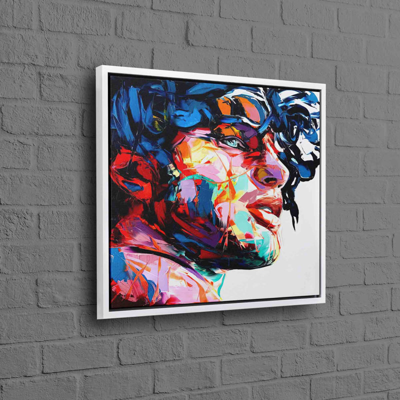 Print on Canvas, 80 cm H x 80 cm W, White, Framed Print without Mat