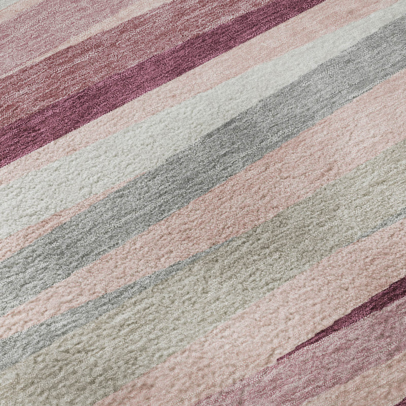 Premium Machine Washable Naglee AMF997 Stripes Rug, Rectangle 10 pi x 14 pi