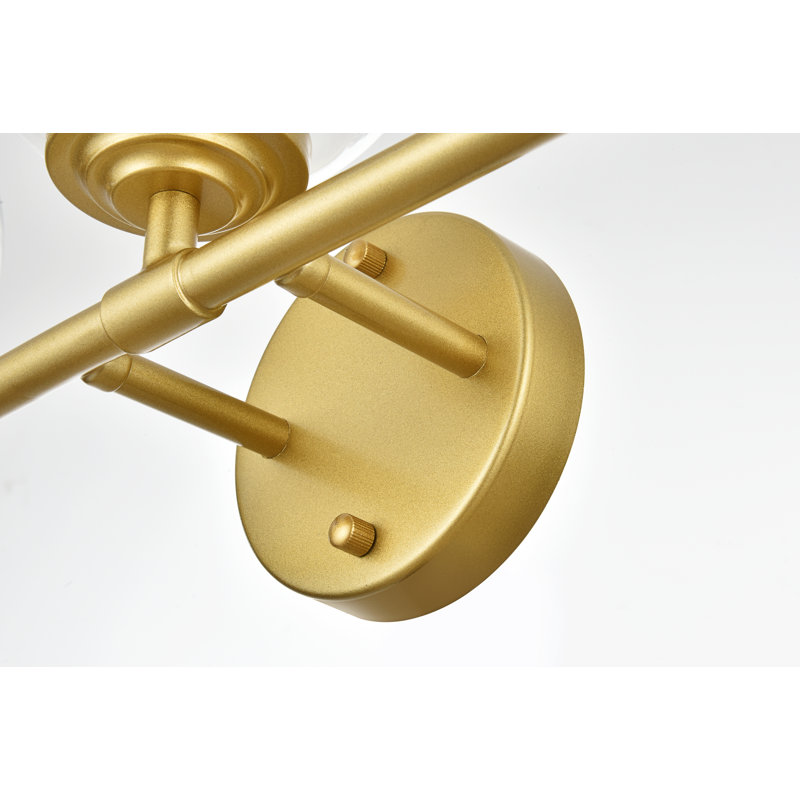 Éclairage pour meuble-lavabo à 3 lumières à intensité variable Kaeliana, Laiton