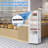 8.4 Cu.Ft Commercial Refrigerator Display with Double-Layered Tempered Glass, Digital Temperature Control, LED Lighting, Adjustable Shelves, 360° Panoramic Showcase, Casters Included