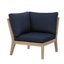 Chaise de coin d'extérieur en bois d'acacia massif avec coussins Amina-822343643