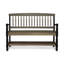 Banc d'extérieur en bois avec tablette, gris et noir pour un look élégant de rangement classique noir, fabriqué