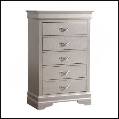 Commode Lorana, champagne argenté