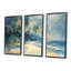 Ensemble de décorations murales bleu vert et palmiers Coastal Breeze III - Palmiers et palmiers-972604866-972604891