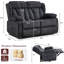 Causeuse manuelle inclinable - Fauteuil inclinable double avec poches latérales pour canapé / camping-car / salon-983717587