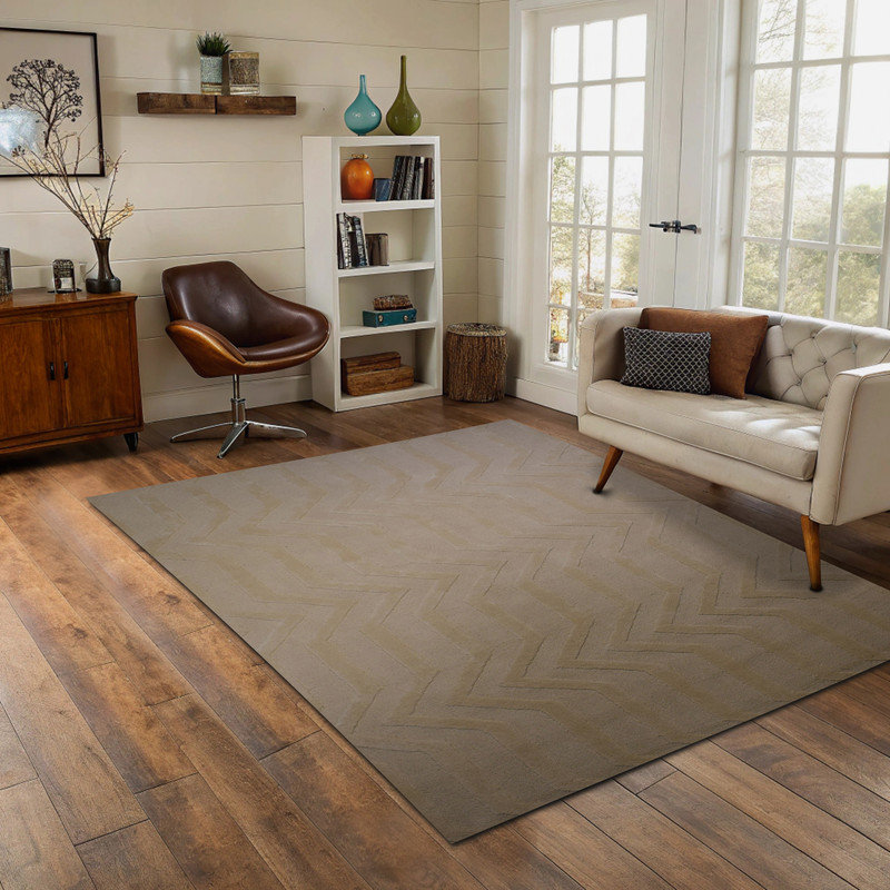 (5 pi x 8 pi) Tapis en laine touffeté à la main avec dossier en latex, tapis antidérapant, Rectangle 0 pi 5 po x 0 pi 8 po