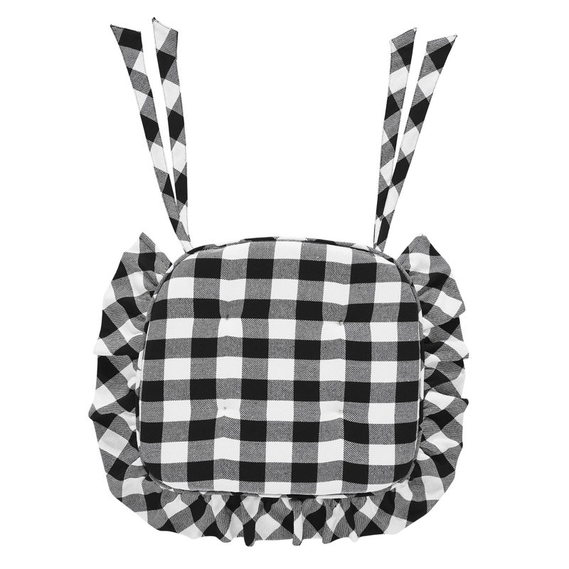 Coussin de chaise 1 pièce Annie Buffalo, Noir / blanc