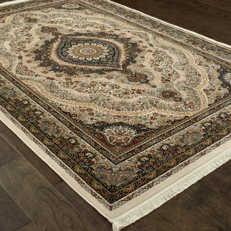 Tapis oriental multicolore Knepp, Rectangle 3 pi 10 po x 5 pi 5 po