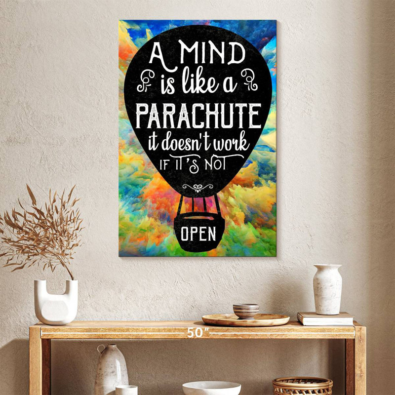 Tergel Like A Parachute Quote, 39" H x 26" W