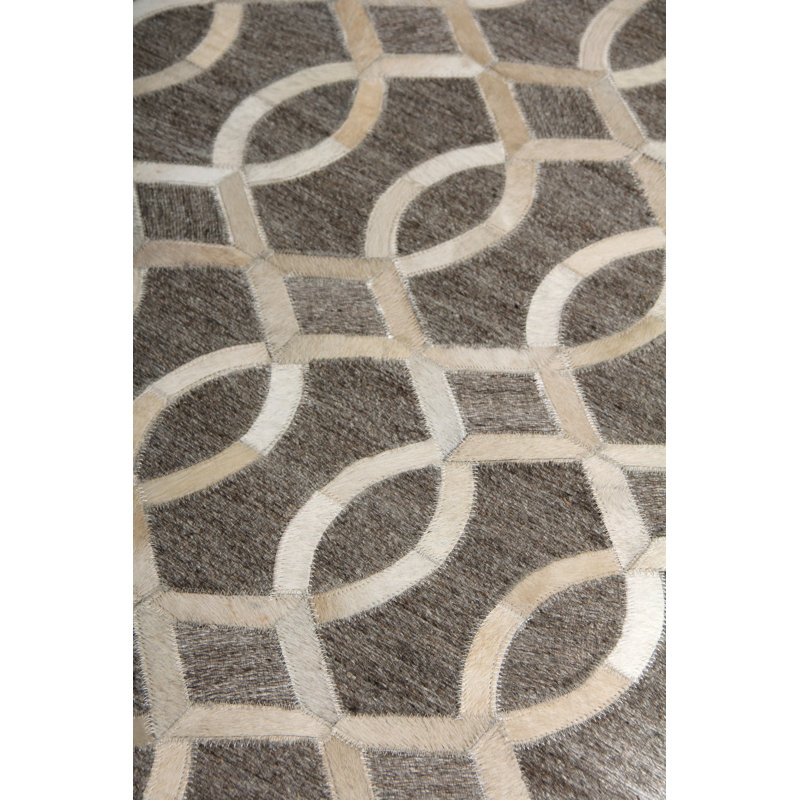 Berlin Cowhide Geometric Area Rug, Rectangle 12' x 15'