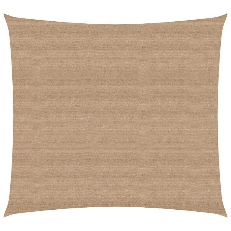 Firger 4m x 4m Square Shade Sail, Taupe