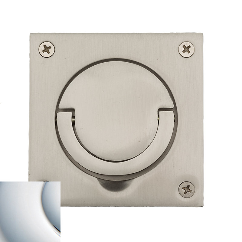Polished Chrome Solid Brass Flush Ring Pull