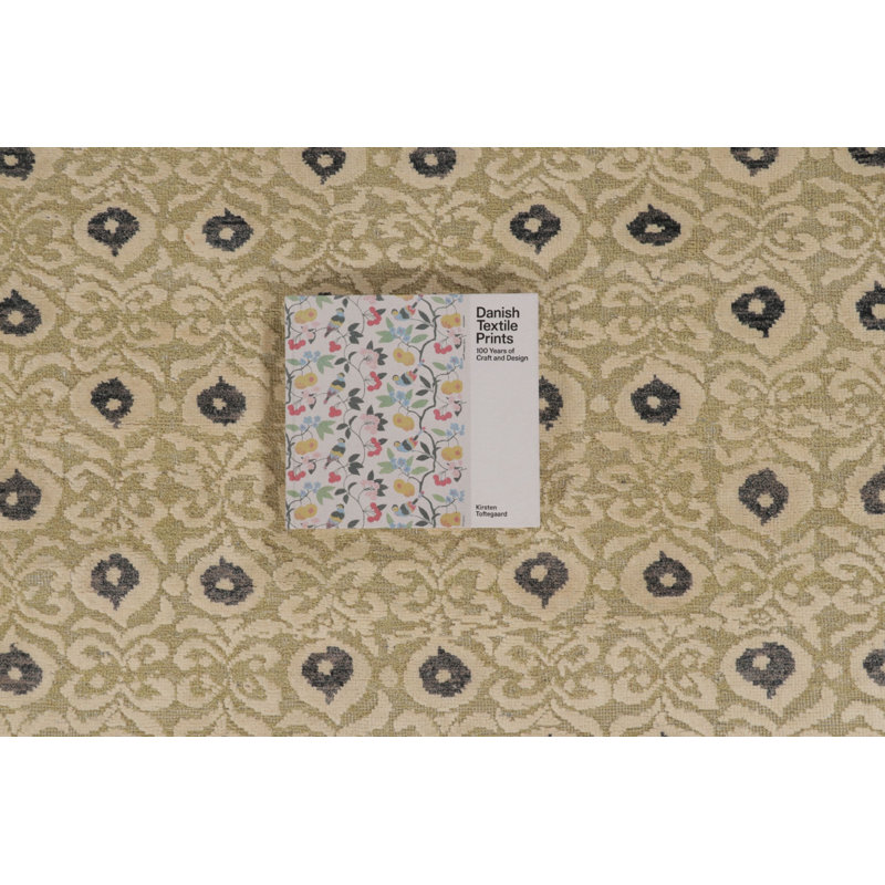 Block Print Handmade Kilim Silk and Wool Floral Area Rug