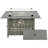 43" Propane Gas Fire Pit Table, 60000 Btu Rectangular Open Weave Wicker Fire Pit With Glass Wind Guard