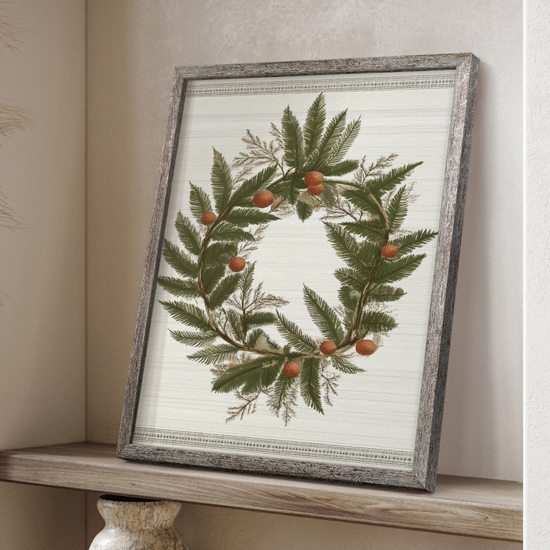 «Christmas Holiday Art» CECLXII, reproduction d'art encadrée - bois massif