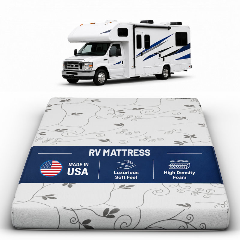Remplacement de matelas en mousse à haute densité pour camping-car McCordsville, 4", 75 po x 32 po