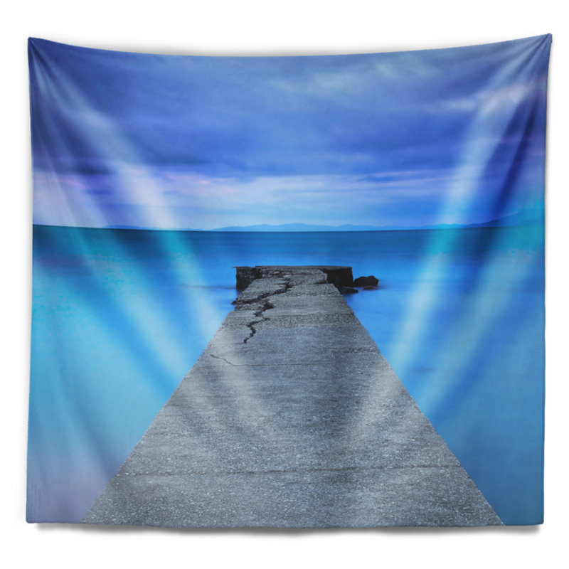 Tapisserie de jetée en béton Seascape, H 32 po x l 39 po