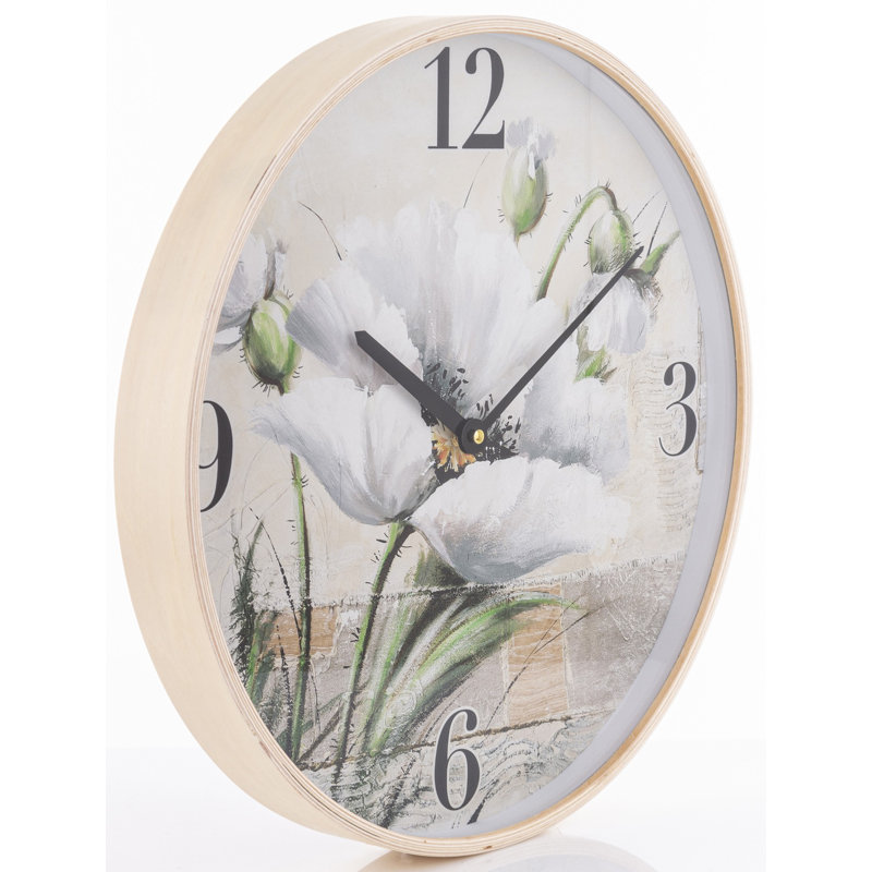 Alsiha Manufactured Wood Wall Clock