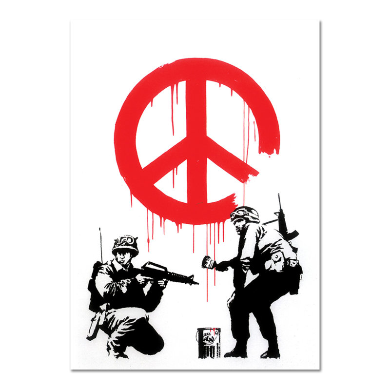 Soldiers by Banksy - No Frame Print on Plastic / Acrylic, 95cm H x 65cm W