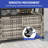 51.2 x 35.4 inch Outdoor Portable Wicker Bar Cart, Kitchen Cart With Glass Countertop Suitable For Patio, Balcony, Porch, Backyard-109483362