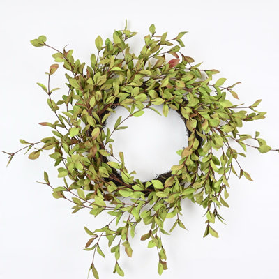22" Artificial Farmhouse Grapevine Blossoms Cluster Greenery Foliage Leaves Front Door Wreath
