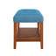 Banc rembourré en tissu avec rangement ouvert