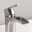 ADA Waterfall Bathroom Faucet - Single Handle Brass Faucet With Drain, 1-Hole Matte Black-126253920